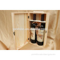 2 bottles wooden wine box / wooden wine bottle gift box / wooden boxes for wine bottles